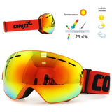 COPOZZ brand ski goggles double layers UV400 anti-fog big ski mask glasses skiing men women snow snowboard goggles GOG-201 Pro