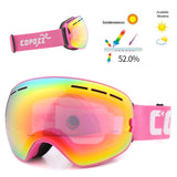 COPOZZ brand ski goggles double layers UV400 anti-fog big ski mask glasses skiing men women snow snowboard goggles GOG-201 Pro