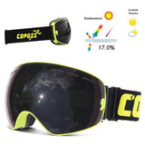 COPOZZ brand ski goggles double layers UV400 anti-fog big ski mask glasses skiing men women snow snowboard goggles GOG-201 Pro