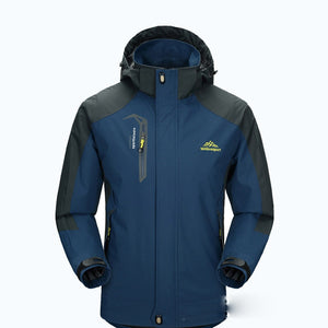 Men's Mountain Hooded Waterproof Ski Jacket Solid Windproof Rain lightweight Softshell Sportswear Snowboard Snow Jacket
