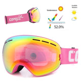 COPOZZ brand professional ski goggles double layers lens anti-fog UV400 big ski glasses skiing snowboard men women snow goggles