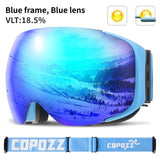 Magnetic ski goggles New COPOZZ brand double layers UV400 anti-fog big ski mask glasses skiing men women snow snowboard goggles