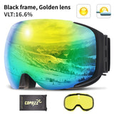 Magnetic ski goggles New COPOZZ brand double layers UV400 anti-fog big ski mask glasses skiing men women snow snowboard goggles