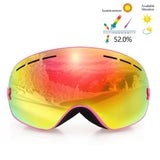 COPOZZ Brand Ski Goggles Double Lens UV400 Anti Fog Unisex Snowboard Ski Glasses With Night Vision Ski Lens Snow Eyewear Adult