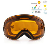 COPOZZ Brand Ski Goggles Double Lens UV400 Anti Fog Unisex Snowboard Ski Glasses With Night Vision Ski Lens Snow Eyewear Adult