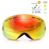 COPOZZ Brand Ski Goggles Double Lens UV400 Anti Fog Unisex Snowboard Ski Glasses With Night Vision Ski Lens Snow Eyewear Adult