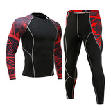Winter Thermal Underwear Set Men's Sportswear Running Training Warm Base Layer Compression Tights Jogging Suit Men's Gym  MMA
