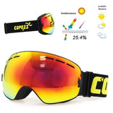 COPOZZ brand ski goggles double layers UV400 anti-fog big ski mask glasses skiing men women snow snowboard goggles GOG-201 Pro
