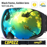 COPOZZ brand ski goggles replaceable magnetic lenses UV400 anti-fog ski mask skiing men women snow snowboard goggles GOG-2181