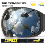COPOZZ brand ski goggles replaceable magnetic lenses UV400 anti-fog ski mask skiing men women snow snowboard goggles GOG-2181