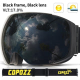 COPOZZ brand ski goggles replaceable magnetic lenses UV400 anti-fog ski mask skiing men women snow snowboard goggles GOG-2181