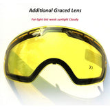 UV400 Anti-fog Double Layers Ski Goggles Big Lens Ski Mask Glasses Skiing Snow Snowboard Eyewear Mirror polarize Goggles for men