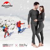 Naturehike Women's Ultra Soft Winter Base Layering Set Microfiber Fleece Thermal Underwear Long Johns Set with Fleece Lined