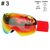 LOCLE Ski Glasses Double Layers UV400 Anti-fog Ski Goggles Snow Skiing Snowboard Motocross Goggles Ski Masks or Eyewear