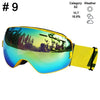 LOCLE Ski Glasses Double Layers UV400 Anti-fog Ski Goggles Snow Skiing Snowboard Motocross Goggles Ski Masks or Eyewear