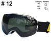 LOCLE Ski Glasses Double Layers UV400 Anti-fog Ski Goggles Snow Skiing Snowboard Motocross Goggles Ski Masks or Eyewear