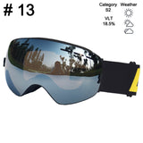 LOCLE Ski Glasses Double Layers UV400 Anti-fog Ski Goggles Snow Skiing Snowboard Motocross Goggles Ski Masks or Eyewear