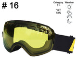 LOCLE Ski Glasses Double Layers UV400 Anti-fog Ski Goggles Snow Skiing Snowboard Motocross Goggles Ski Masks or Eyewear